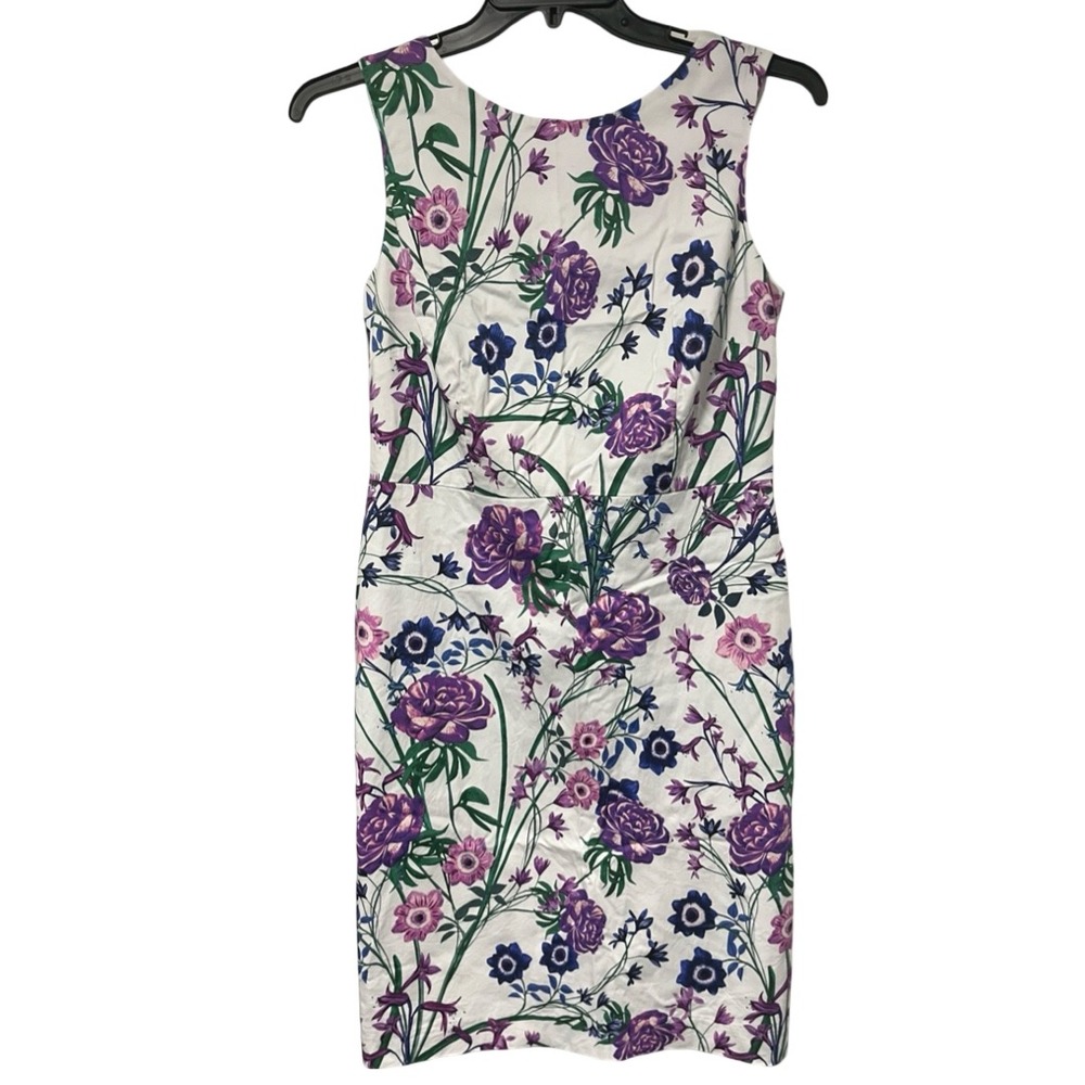 Talbots Floral Sleeveless Sheath Dress Cotton Spandex Women's Size 6